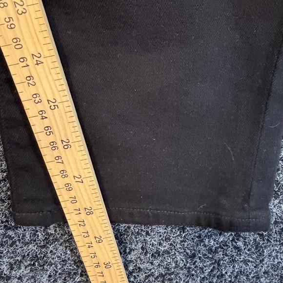 NWT FRAME Le Garçon Mid Rise Straight Fit Black Distressed Jeans Size 34 - Picture 8 of 10